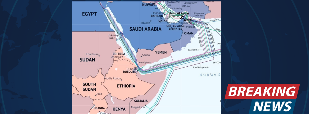 The current info from the Middle East: damage of the internet cables