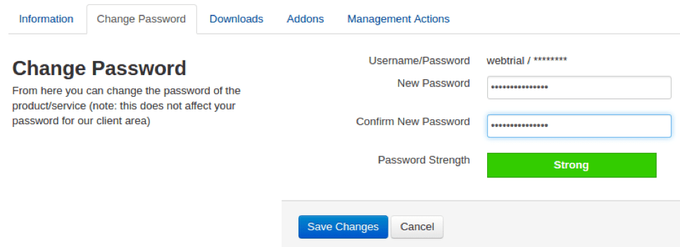 How do I change my password in cPanel? 